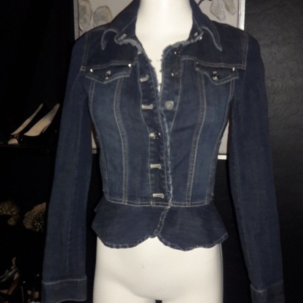 White House/Black Market Jean Jacket - Picture 2 of 8